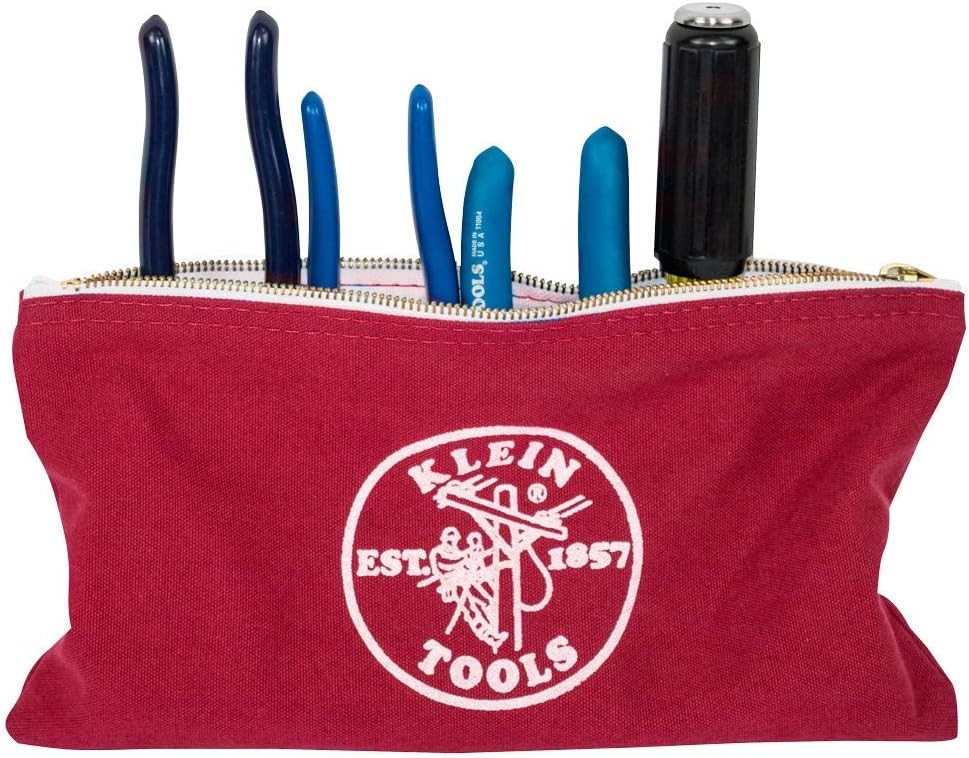 5141 Zipper Tool Bag Pouch Bank Deposit Canvas Utility 12.5 x 7-Inch