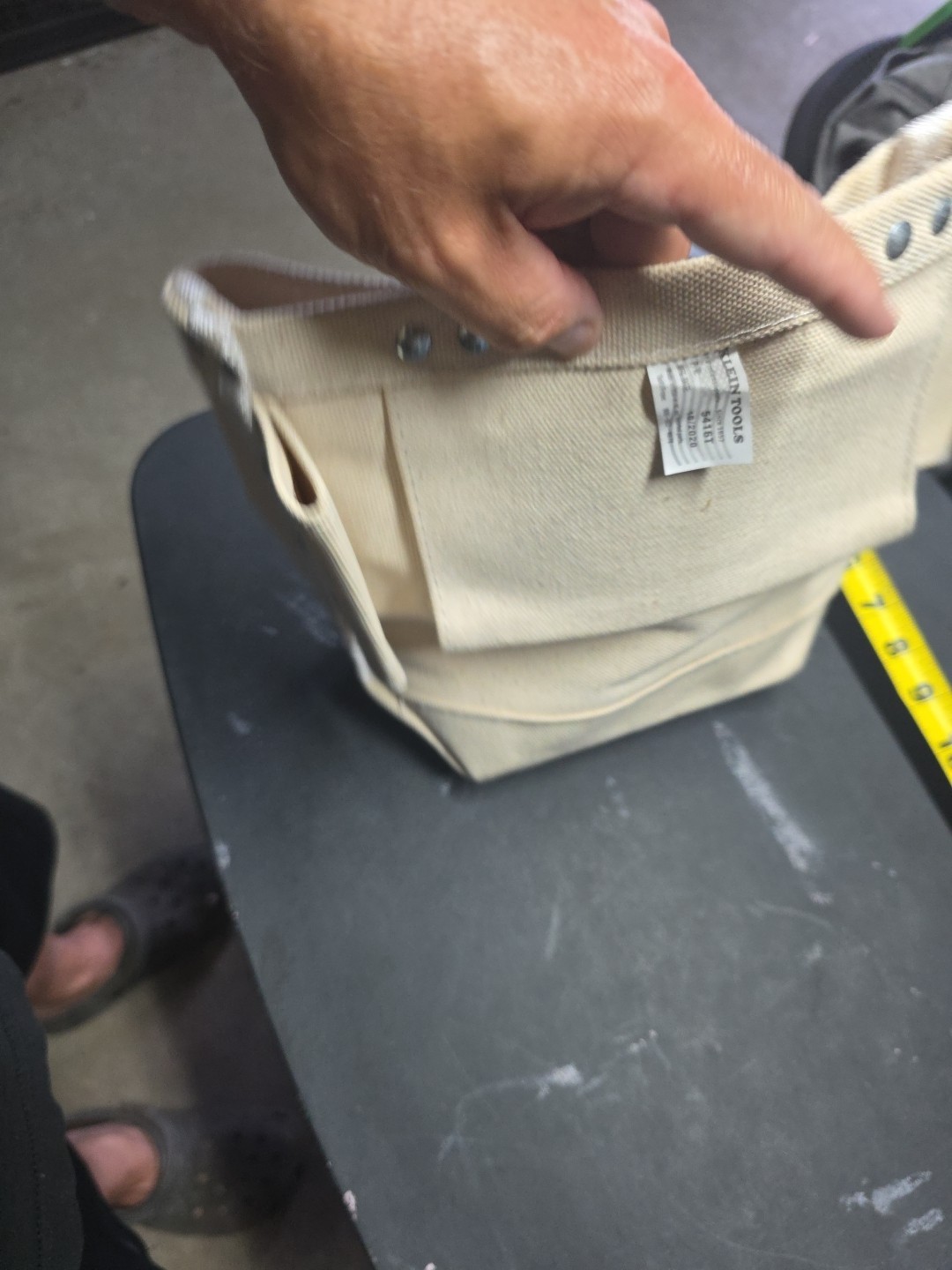 KLEIN TOOLS*5416T*TOOL/BOLT BAG*NEW*BEIGE*TUNNEL LOOP*#4 CANVAS*