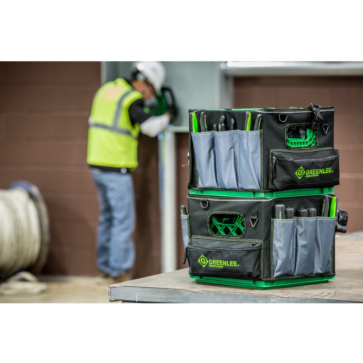 Greenlee 0158-28 Crate Cover Tool Organizer 11 Pockets Poly Nylon Ripstop