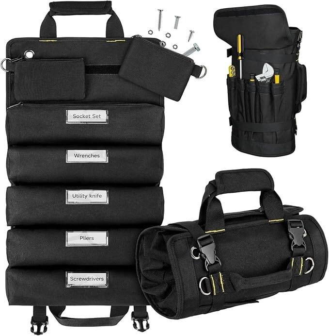 Bolsa de herramientas, organizador de bolsa de herramientas enrollable grande.