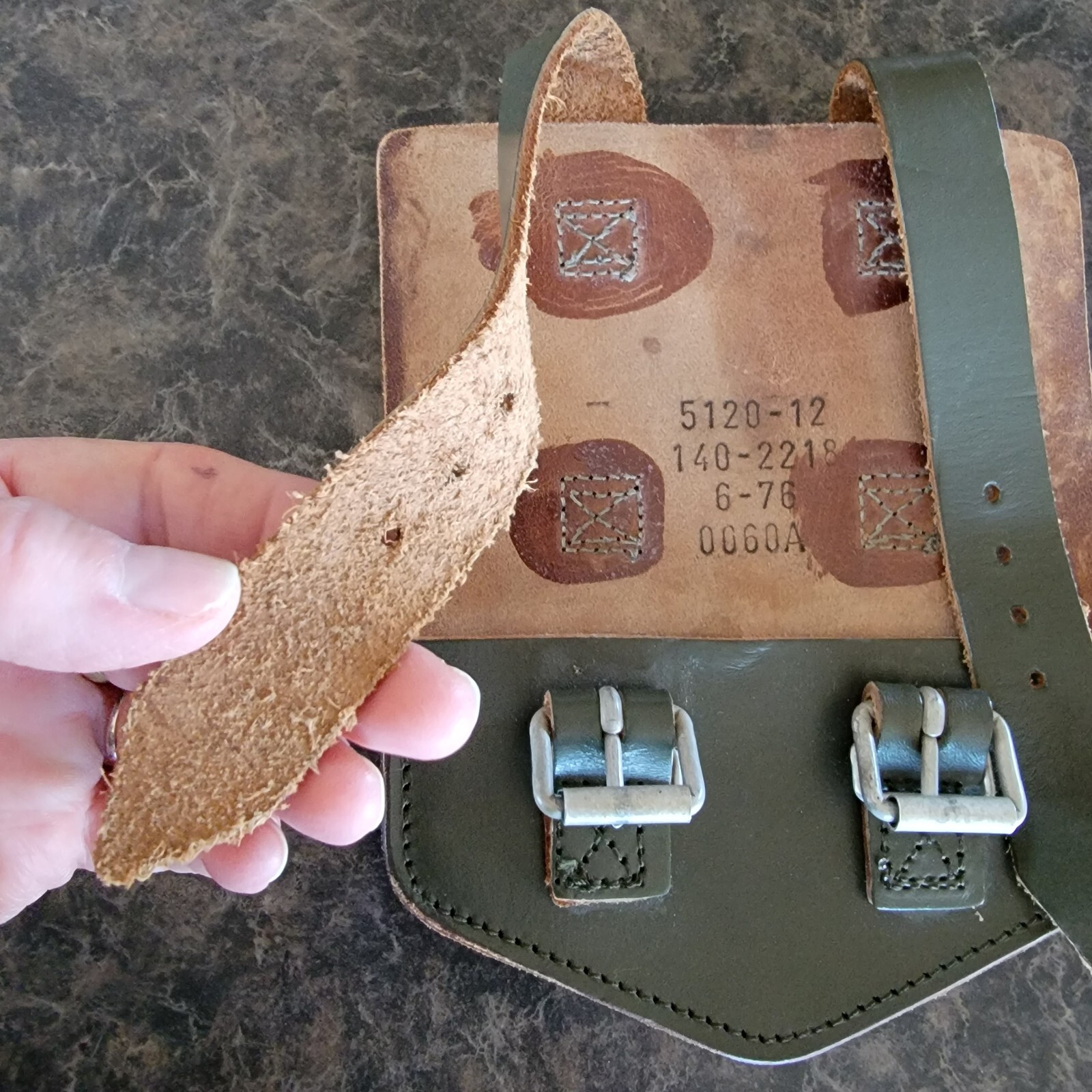 Heavy Duty Leather Tool Belt Accessories Loop Attachment Hunting military green