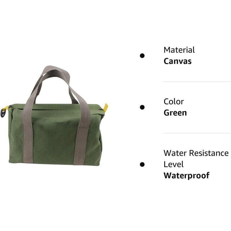 Heavy Duty Tool Bag with Zipper Muti-Purpose Storage Large Capacity Waterproof