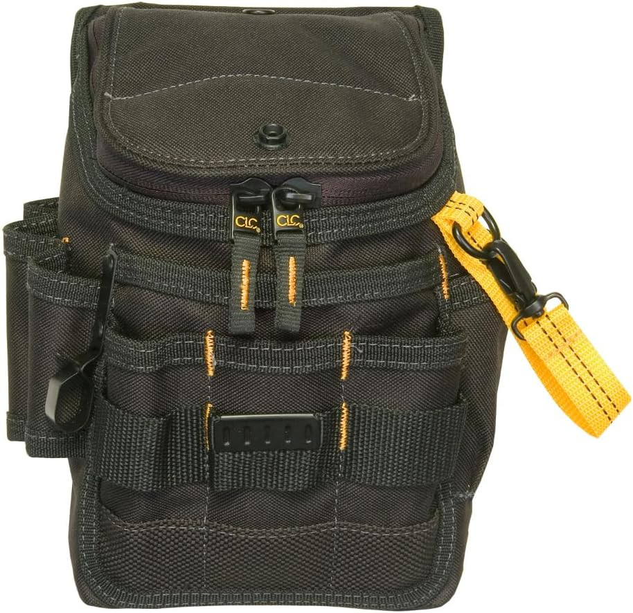 CLC 1524 Ziptop Utility Pouch, Medium, Black, 11 Pockets