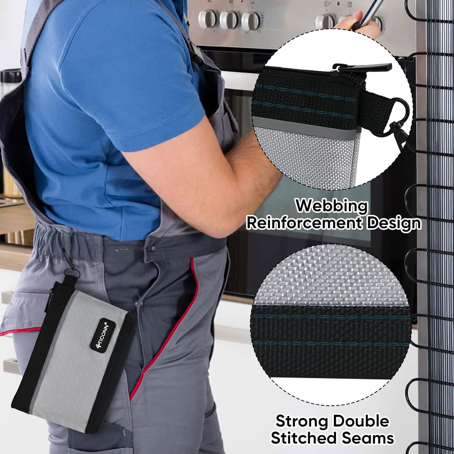 Tool Pouches With Zipper 1680D Oxford Small Tool Bags Waterproof Utility Bag NEW