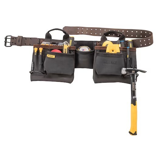 DeWalt DWST550112 Leather Tool Rig Apron 11-Pockets
