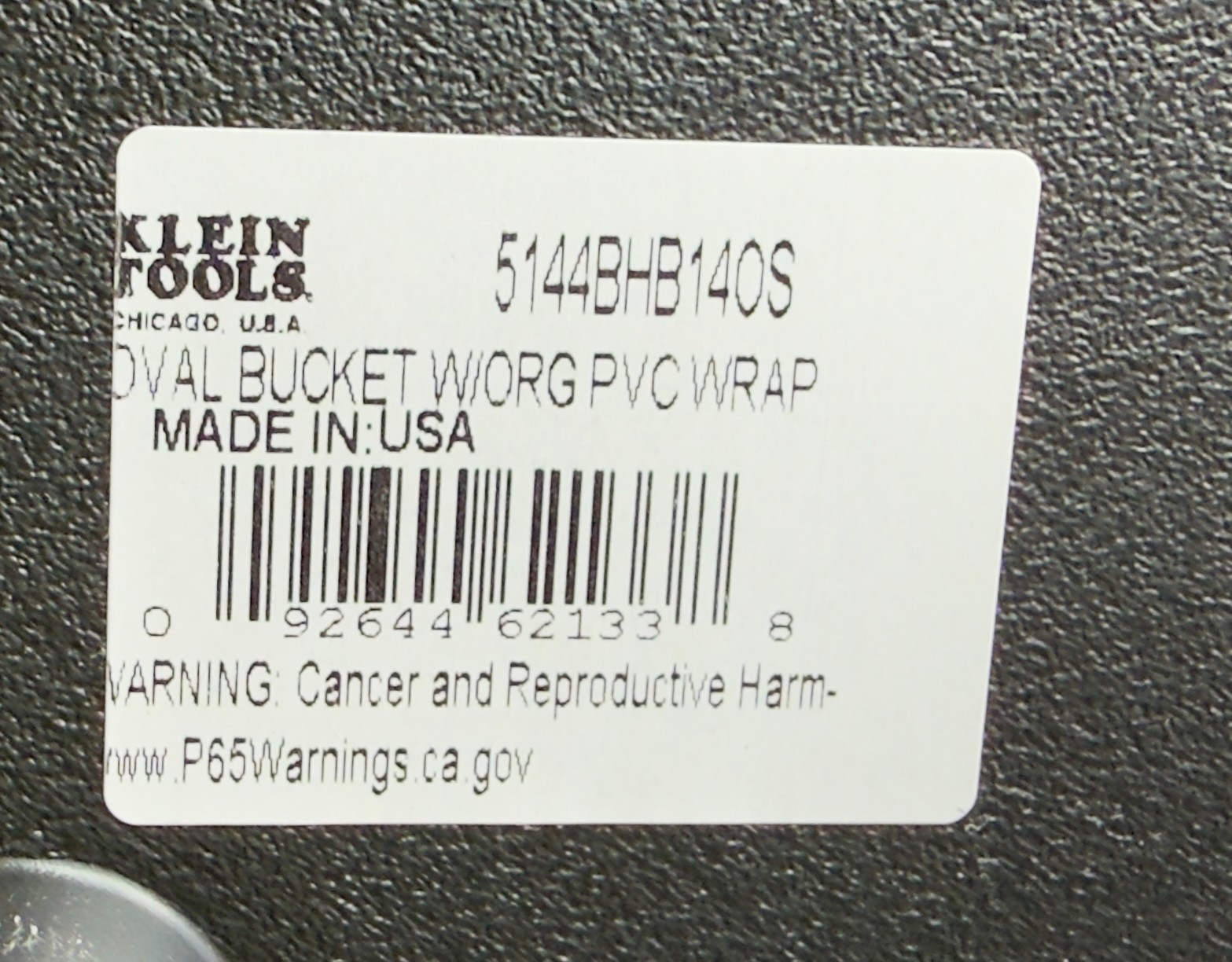 Klein Tools 5144BHB14OS Oval Bucket (New/Unused)