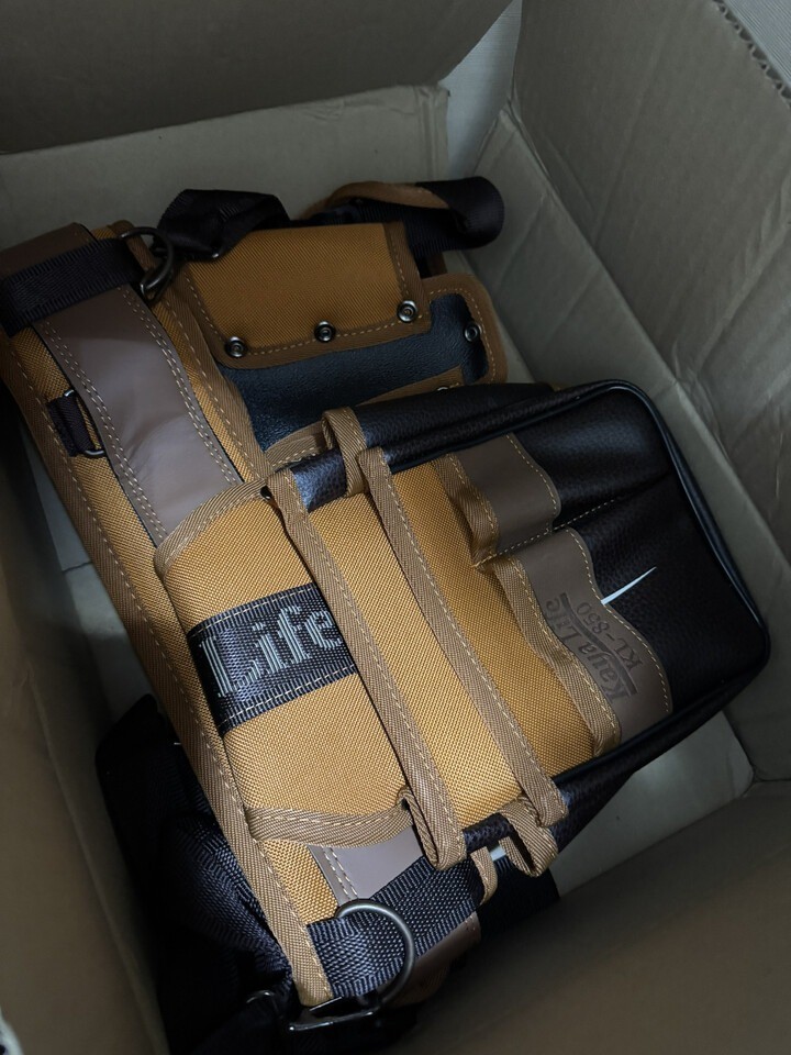 Kaya Life KL-800 Premium Tool Belt Suspender Set Poly Pouch Bag Carpenter Framer