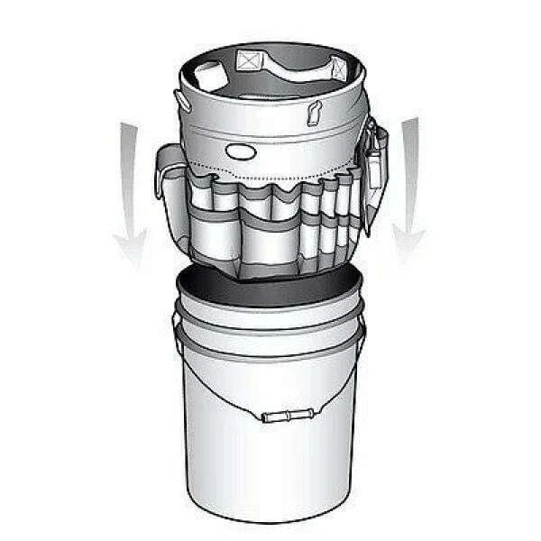 bucket tool organizer bag garden 30 pocket 5 gallon assorted storage work home