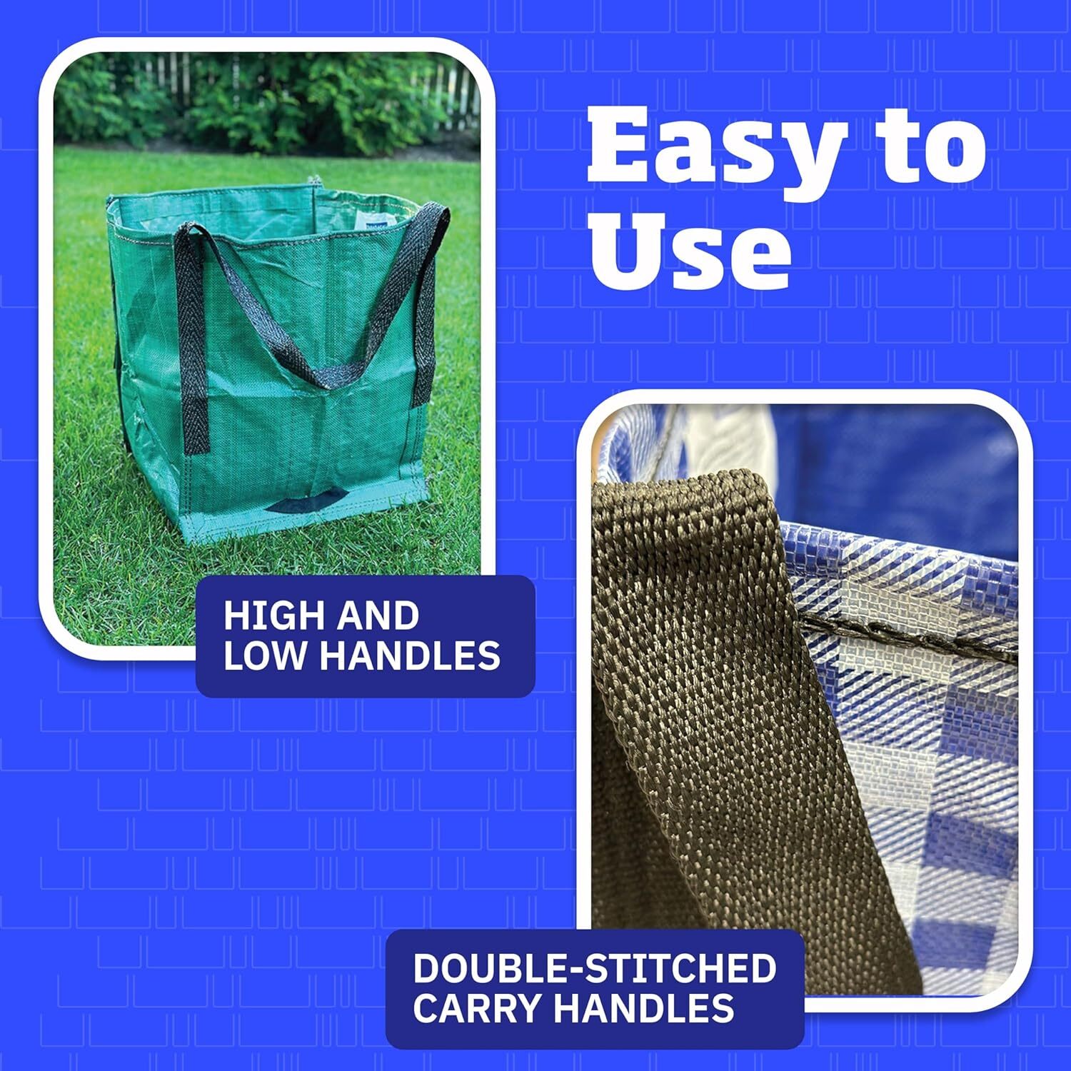 DURASACK Heavy Duty Storage Tote Bag 22-Gallon Rugged Woven Single, Gray