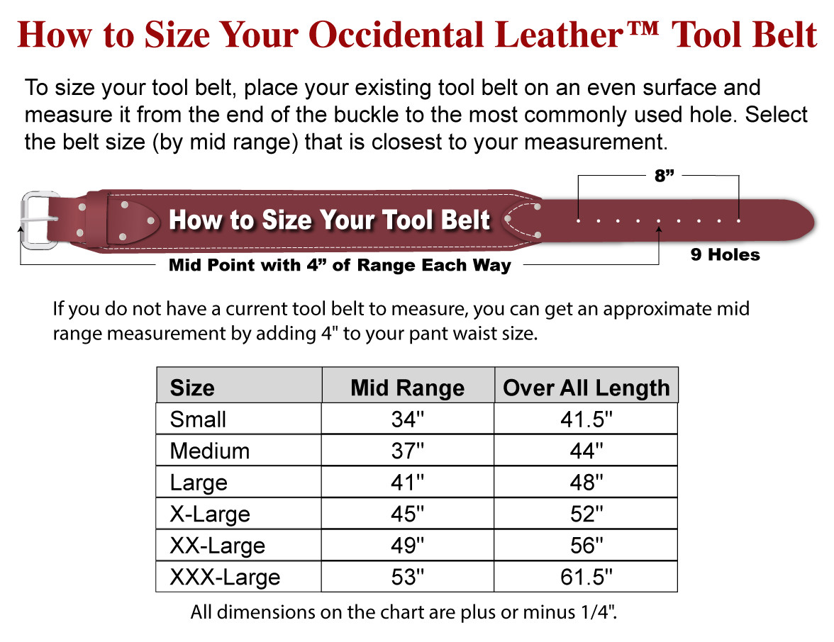 Occidental Leather B5625 Green Builder Black Framer Tool Belt Set (CHOOSE SIZE)