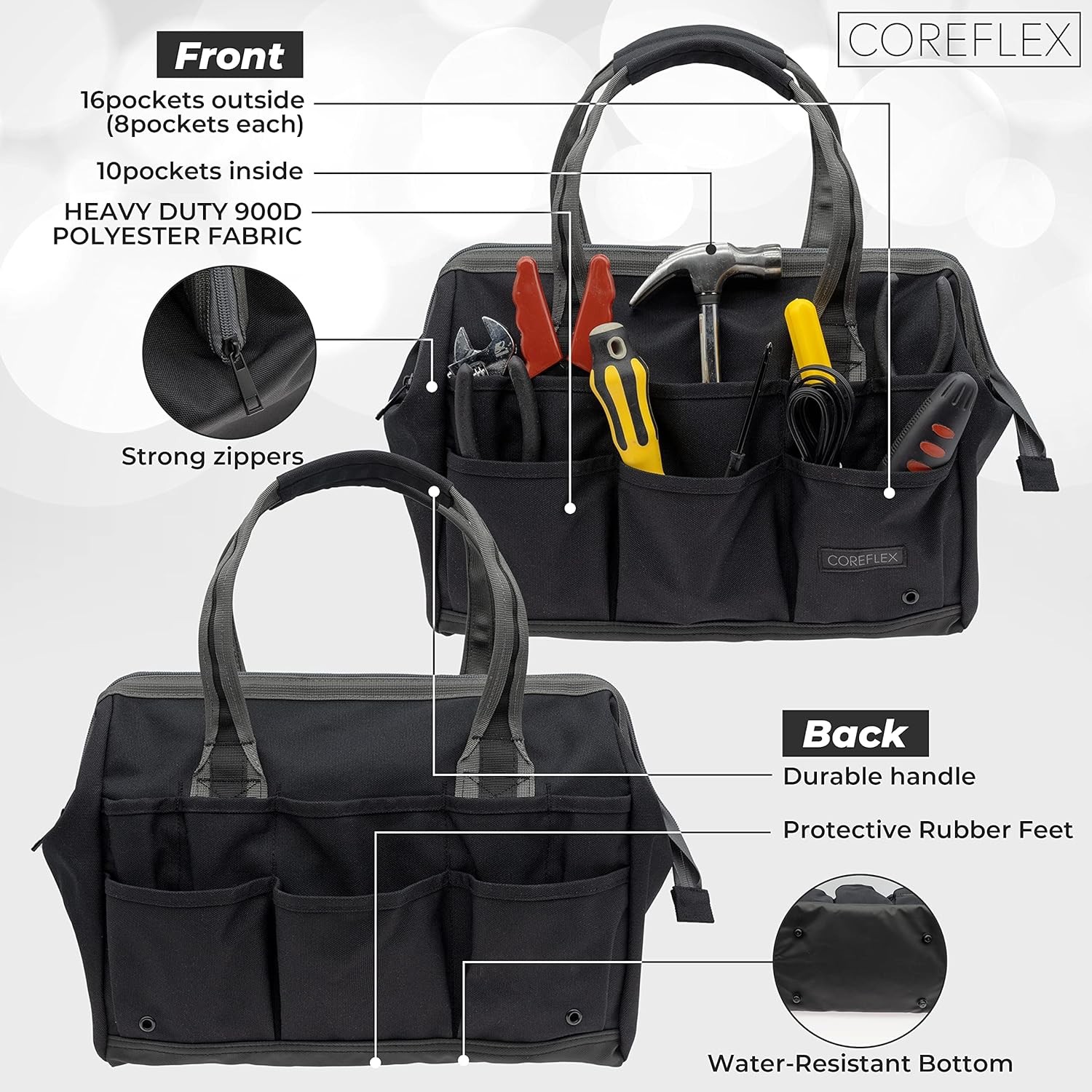 Coreflex 14 Inch Black Wide Opening Tool Bag