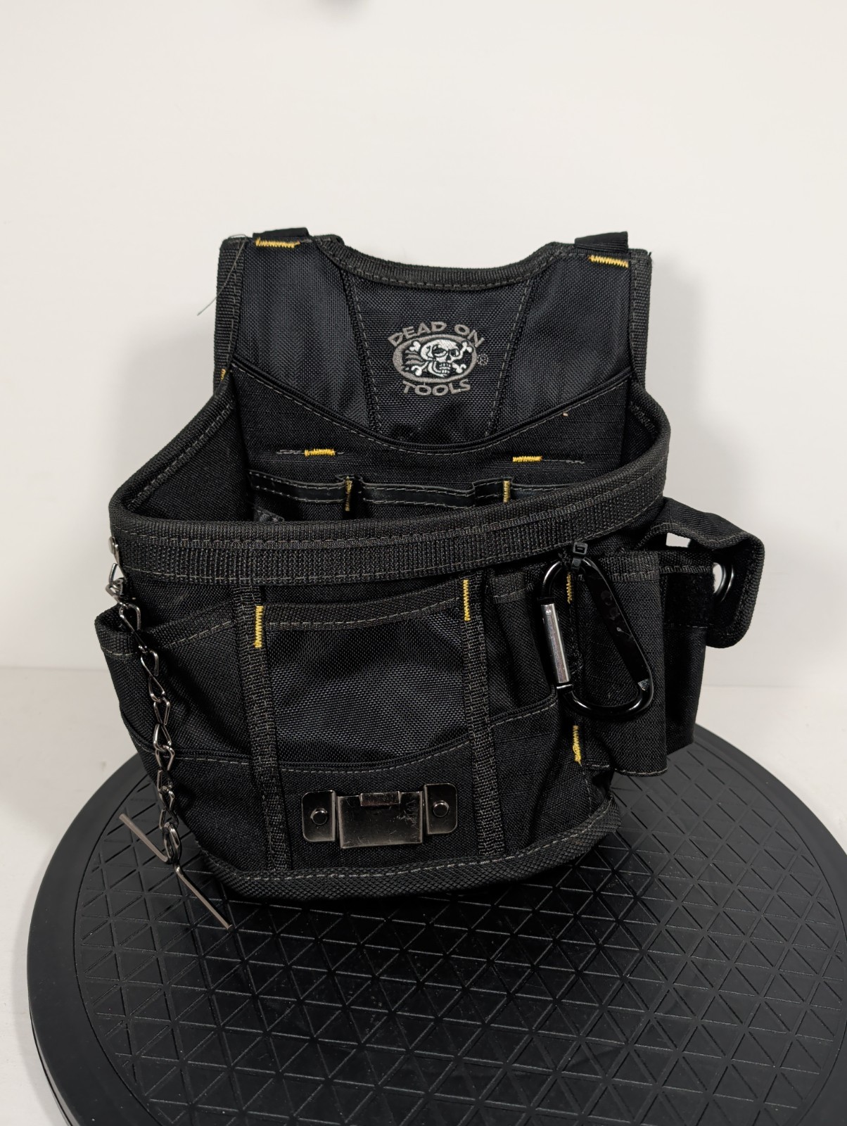 DEAD ON TOOLS Open Top Tool Tote Utility Pouch Bag with 12 Pockets Black HD54017