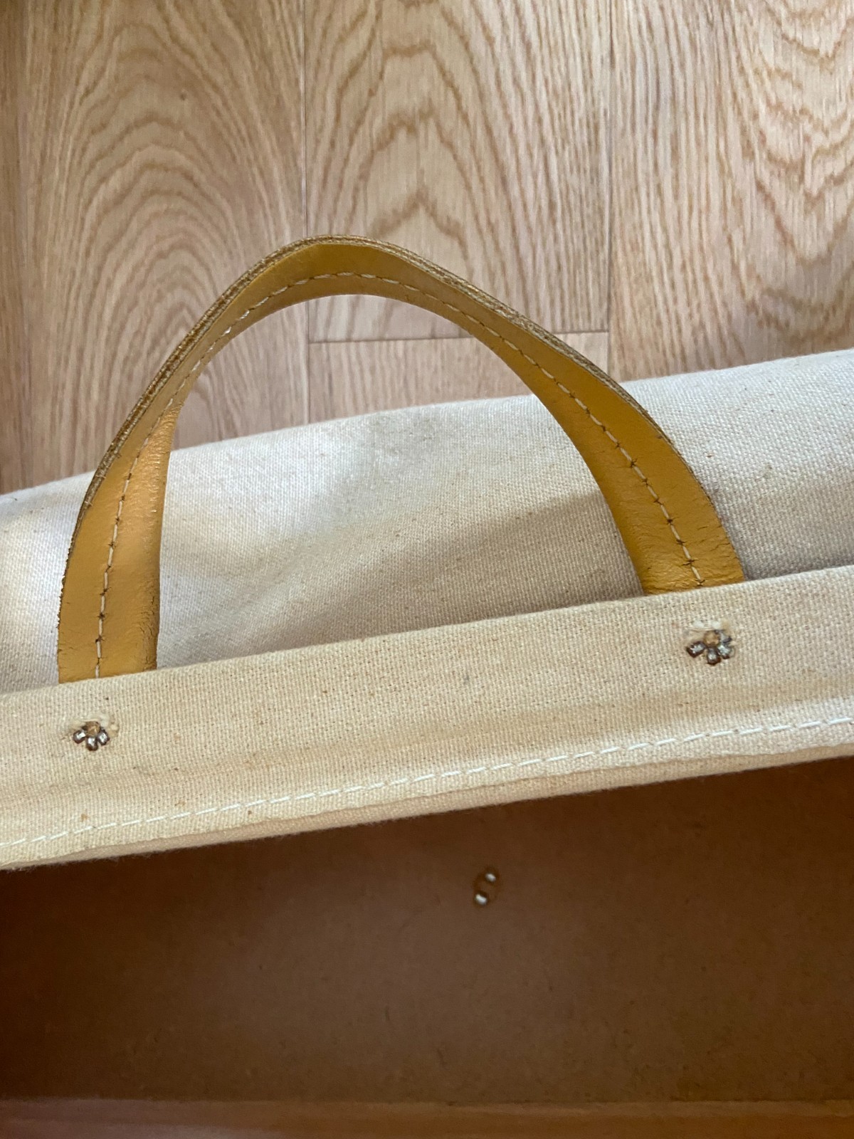 Vintage Lineman Utility Tool Bag Canvas Riveted Leather Handles Solid Bottom
