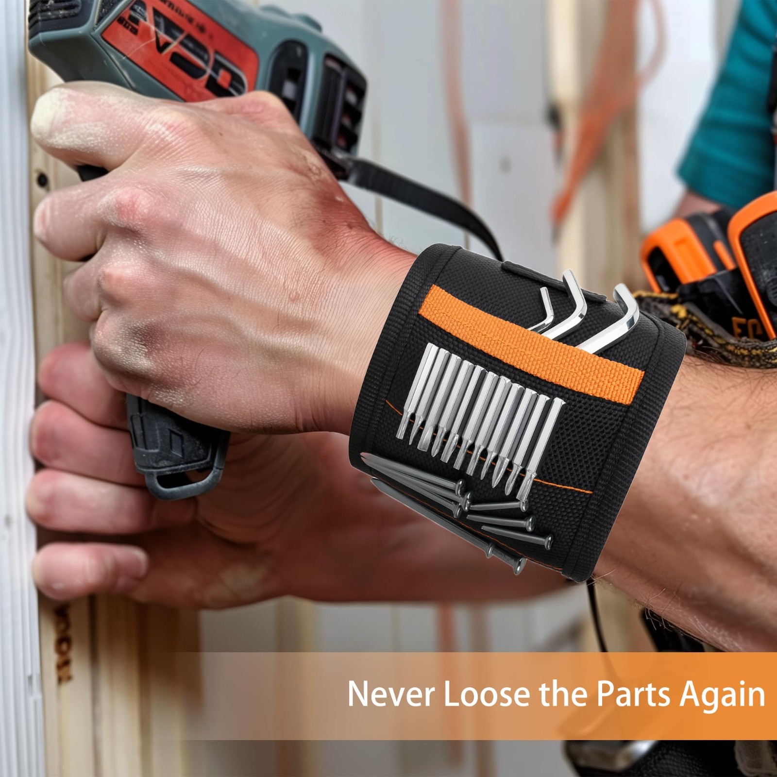 Magnetic Wristband for Tools Strong Magnet Holder for Screws Nails Handyman Gift