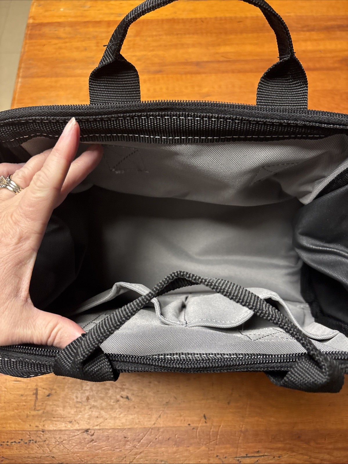 Husky 12 in. 4 Pocket Zippered Tool Bag Wide Mouth Opening- Water Resistant NWT