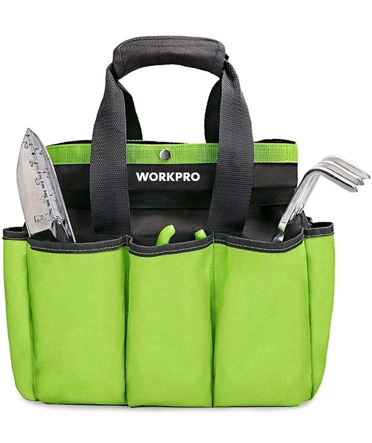 WORKPRO Garden Tool Bag Garden Tote Storage Bag With 8 Pockets Home Organizer