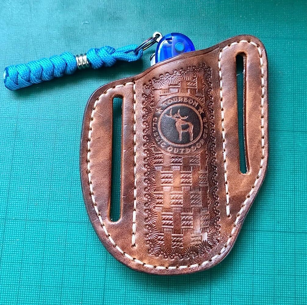 TOURBON Leather Knife Sheath Belt Carry Pouch EDC Folding Plier Case Tool Pocket