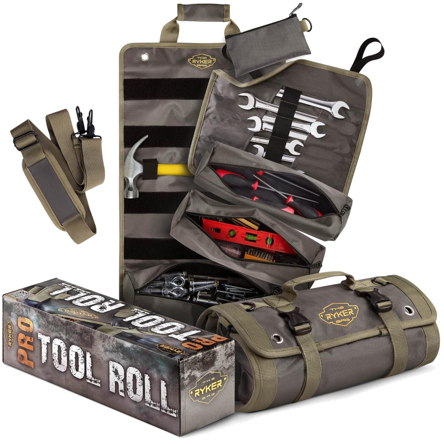 Foldable Tool Bag with Wrench Holder – Rugged Canvas Design