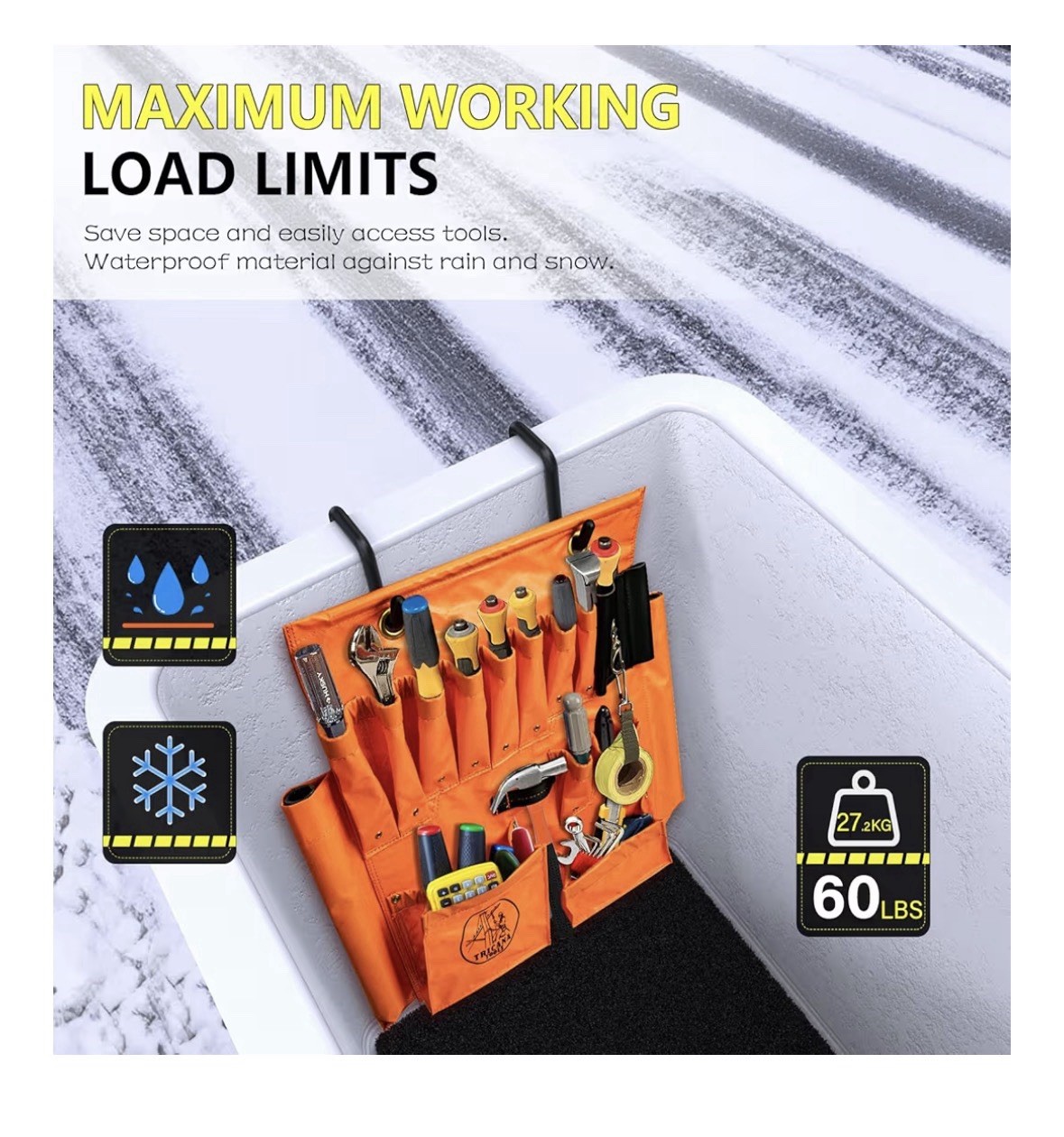 Lineman Tool Board, Aerial Apron with Magnet, Tool Organizer, Bucket Truck Tools