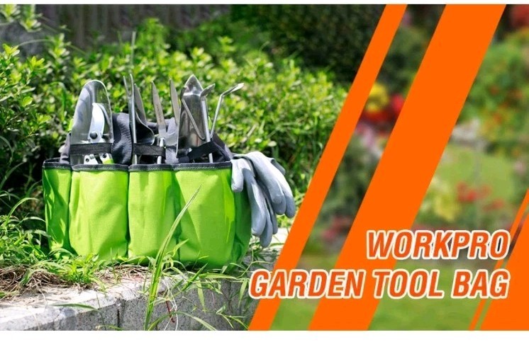 WORKPRO Garden Tool Bag Garden Tote Storage Bag With 8 Pockets Home Organizer